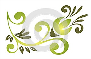 Green ornate pattern