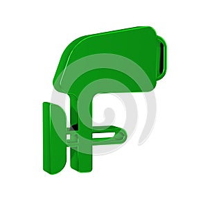 Green Outboard boat motor icon isolated on transparent background. Boat engine.