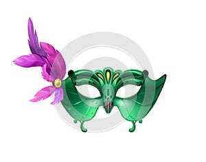 Green Owl Mask Composition photo