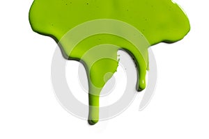 Green paint dripping