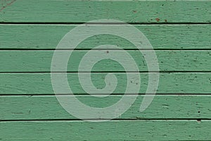 Green Painted Horizontal Wooden Panels