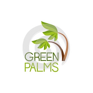 Green palms symbol