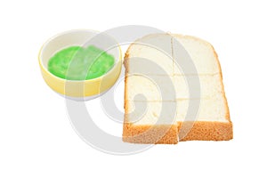 Green pandan custard steamed bread