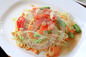 Green papaya salad thai cuisine