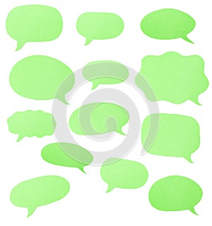 Paper Cut Outs of Speech Bubbles