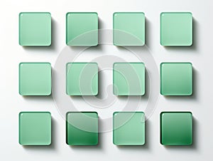 Green Paper Stickers with Matte Finish - AI Generated