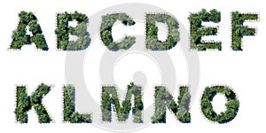 Green park font with grey cubing border