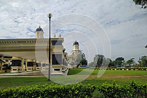 Green park of Sultan Abu Bakar mosque, Johor Bahru