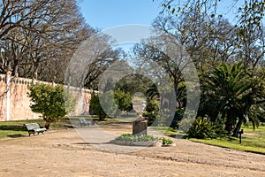 Green park on a sunny day, Lisbon garden