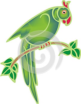 Green parrot