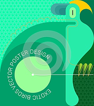 Green Parrot vector illustration