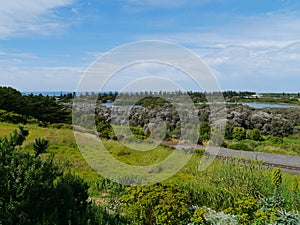 The green part of the Bay of islands