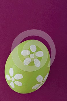 Green pastel Easter egg