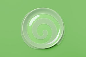 Green pastel plate on same colored background.