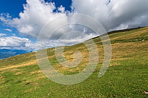 Green pastures on the Italian Alps - Monte Baldo Veneto