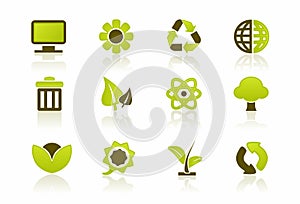 Green PC / IT Icon Set