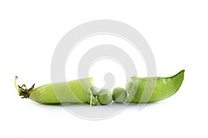 Green Pea Pod Broken In Half 4