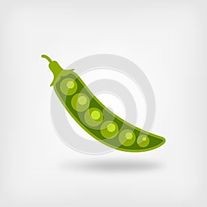 Green pea pod