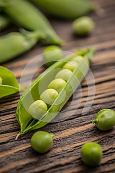 Green pea pods