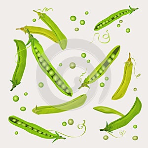 Green pea pods