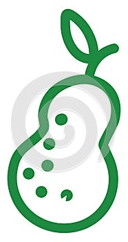 Green pear, icon icon