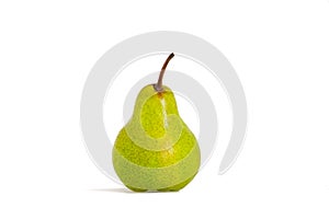 Green pear isolated on a white