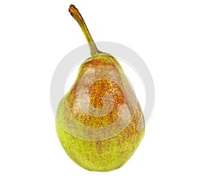 Green pear isolated on white background