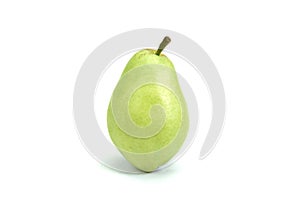 Green pear isolated at white background