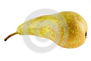 Green pear isolated on a white background