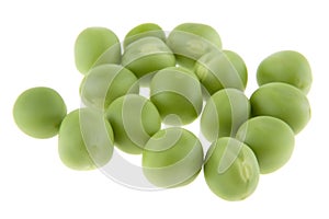 Green peas isolated on white