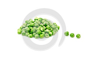 Green peas isolated on a whiteground.