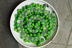 Green Peas photograph before food cooking