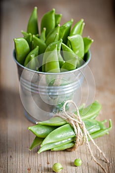 Green peas in a pods
