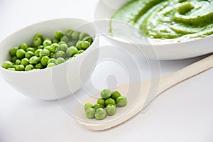 Green peas and soup