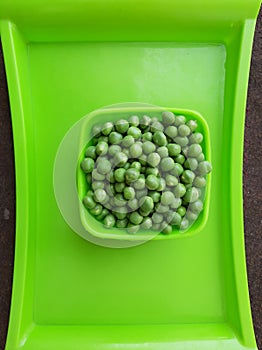 Green PeasPeas served in Plate