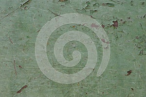 Green Peeling Paint Background