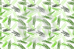Green Pencil Strokes Seamless Pattern