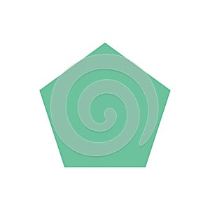 green pentagon basic simple shapes, 2d shape symbol pentagon