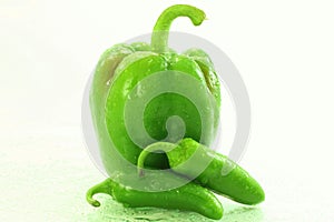Green pepper with chili vegetable