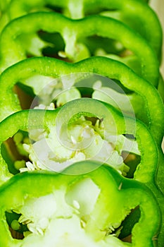 Green pepper slices