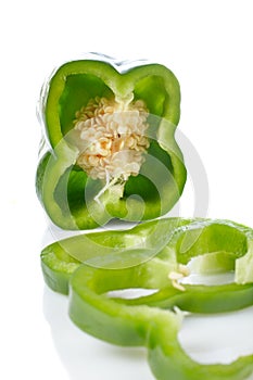 Green pepper slices