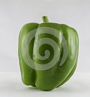 Green pepper on a white background