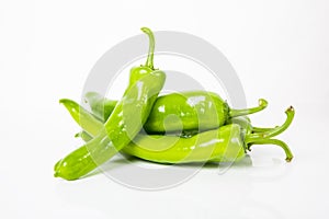 Green peppers heap