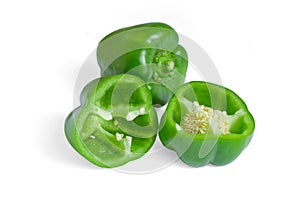 Green Peppers isolated on white