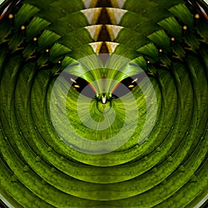 Green Pet Cat Eyes Abstract Art