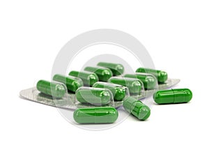 Green pharmaceutical capsules