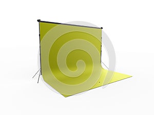 Green photo stage canvas isolated