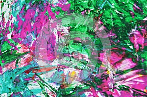 Green pink blue blurred painting backround, abstract painting watercolor background