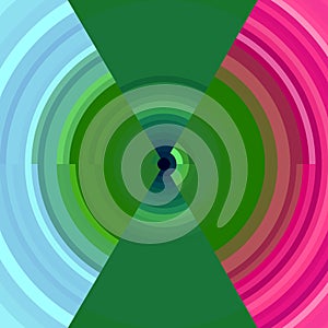 Green pink blue phosphorescent circular lines sparkling forms shades forms abstract bright vivid background