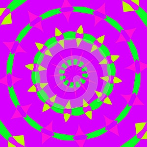 Green pink mandala background, abstract texture, graphics